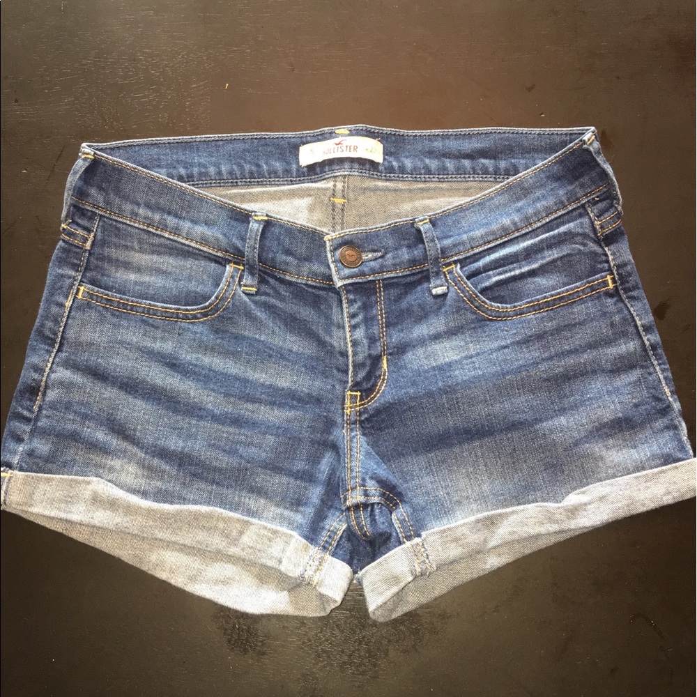 Girls Hollister Denim Cuffed Shorts Size 5/27